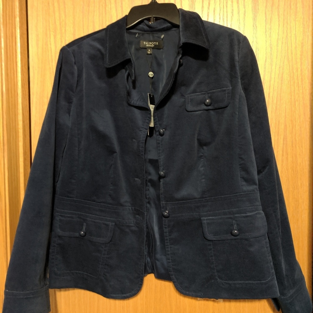 Talbot's Grace Fit blazer Navy Velvet
